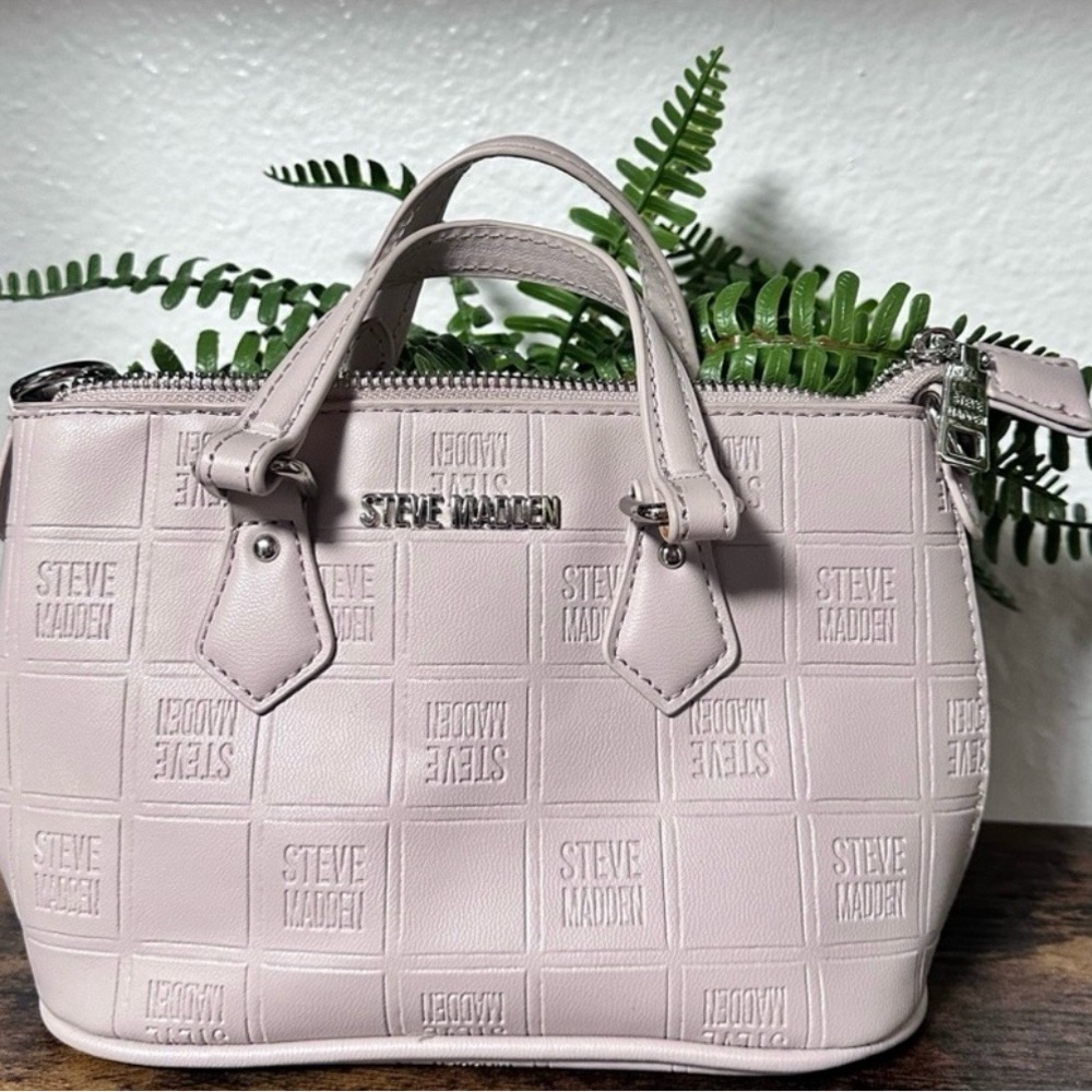 Steve Madden Light Pink Embossed Satchel